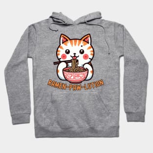 Ramen life meow cat Chopsticks Hoodie